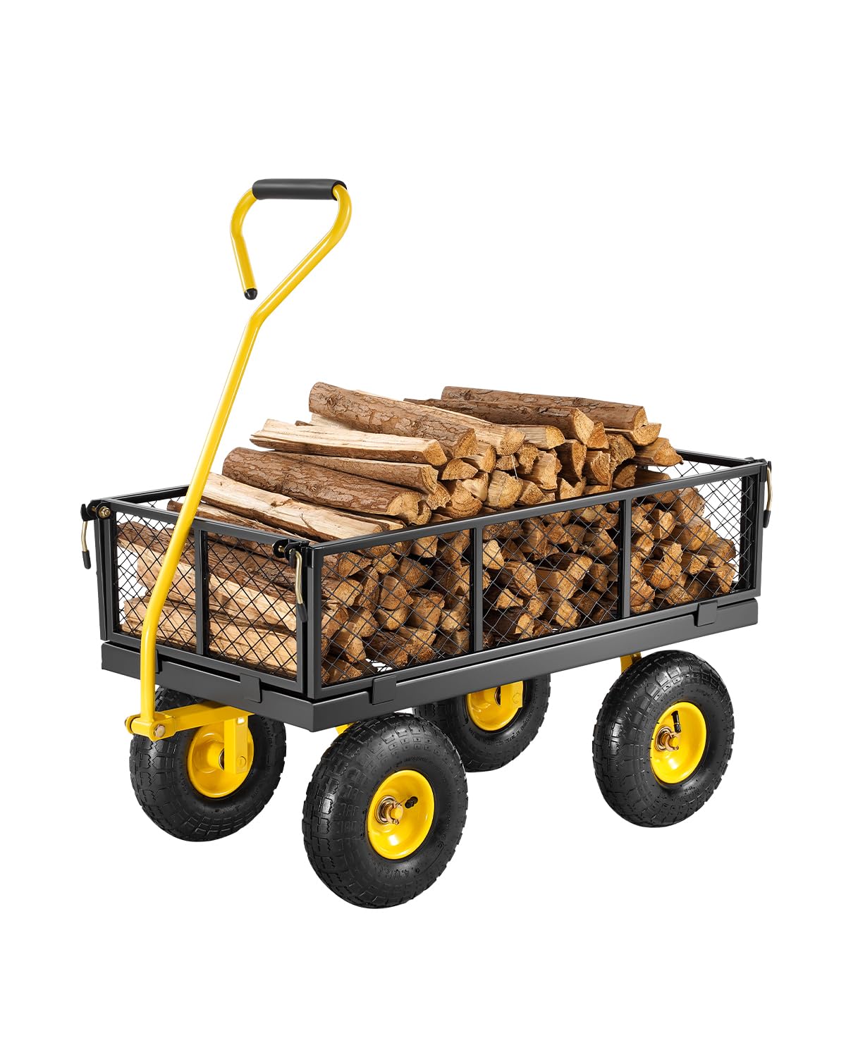 VEVOR 500-lb steel garden cart ready for heavy loads around the yard