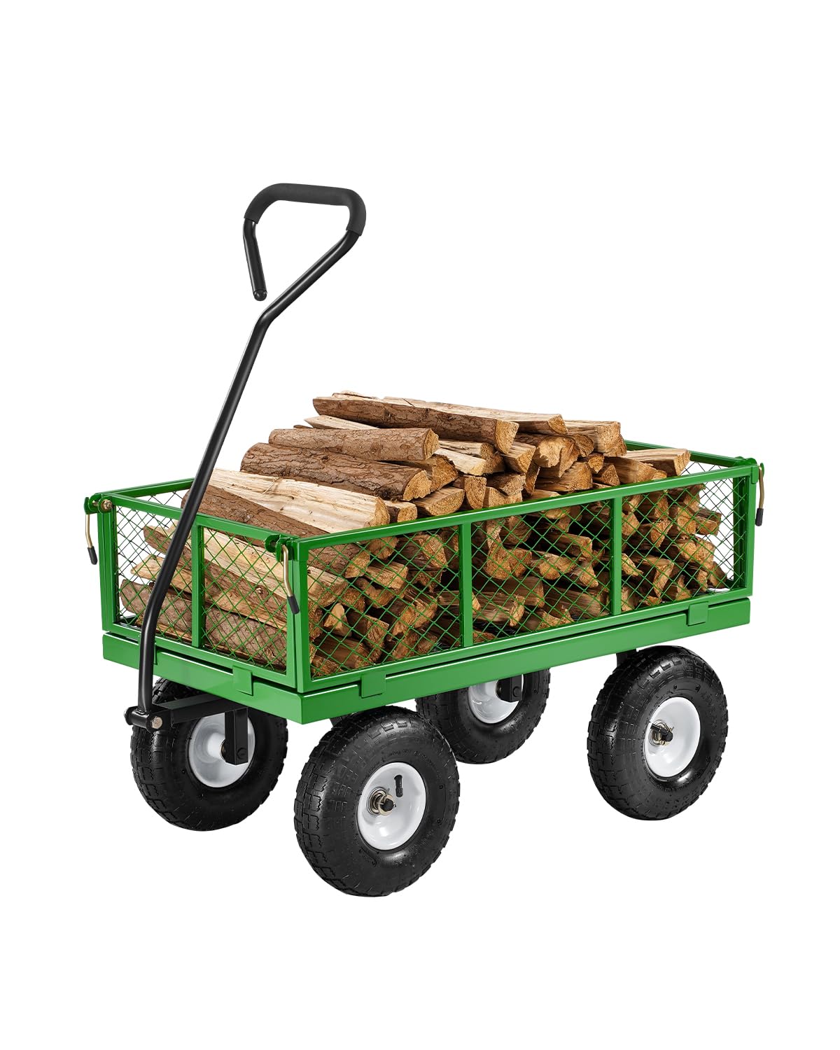 VEVOR 680-lb steel garden cart on wheels with 10-inch tires for heavy outdoor hauling