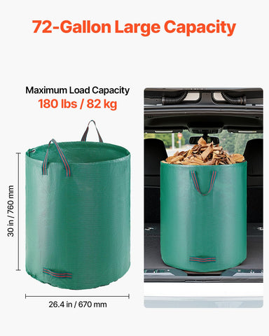VEVOR yard waste bag with durable PP woven fabric for heavy debris.