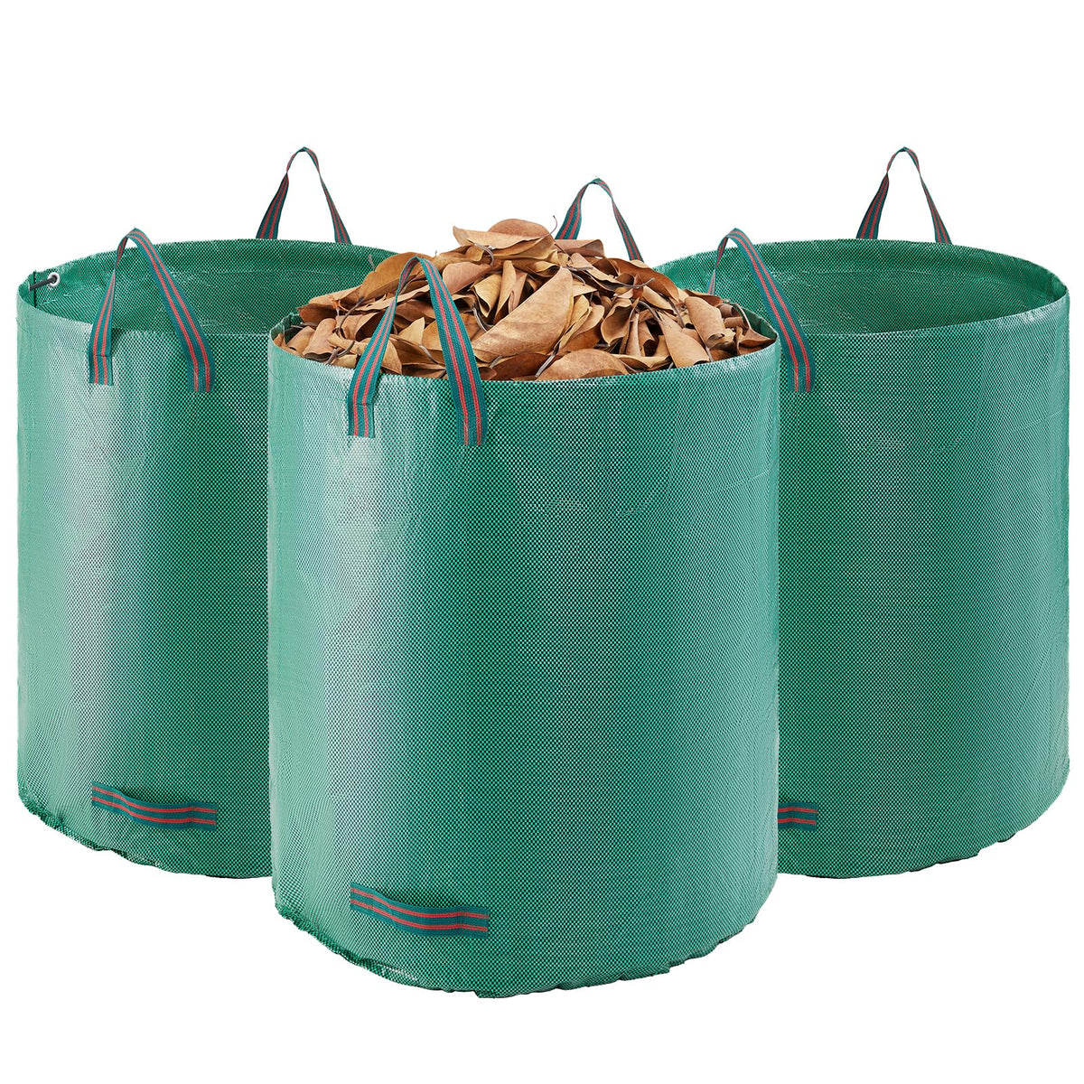 VEVOR 72-gallon yard waste bag folded for compact storage and easy cleanup.
