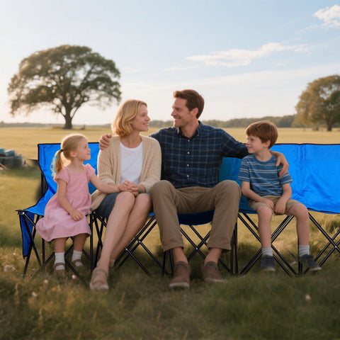VEVOR 8-seat bench with side pockets keeps essentials organized.