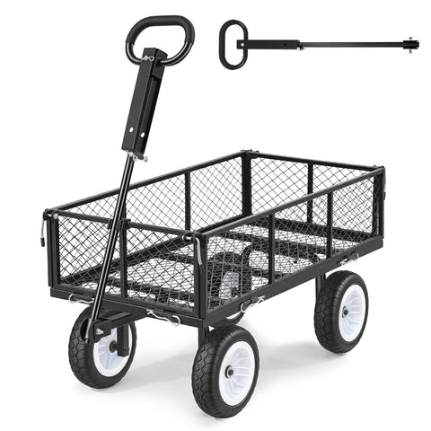 VEVOR 900 LBS steel garden cart main view shows rugged frame ready for heavy loads
