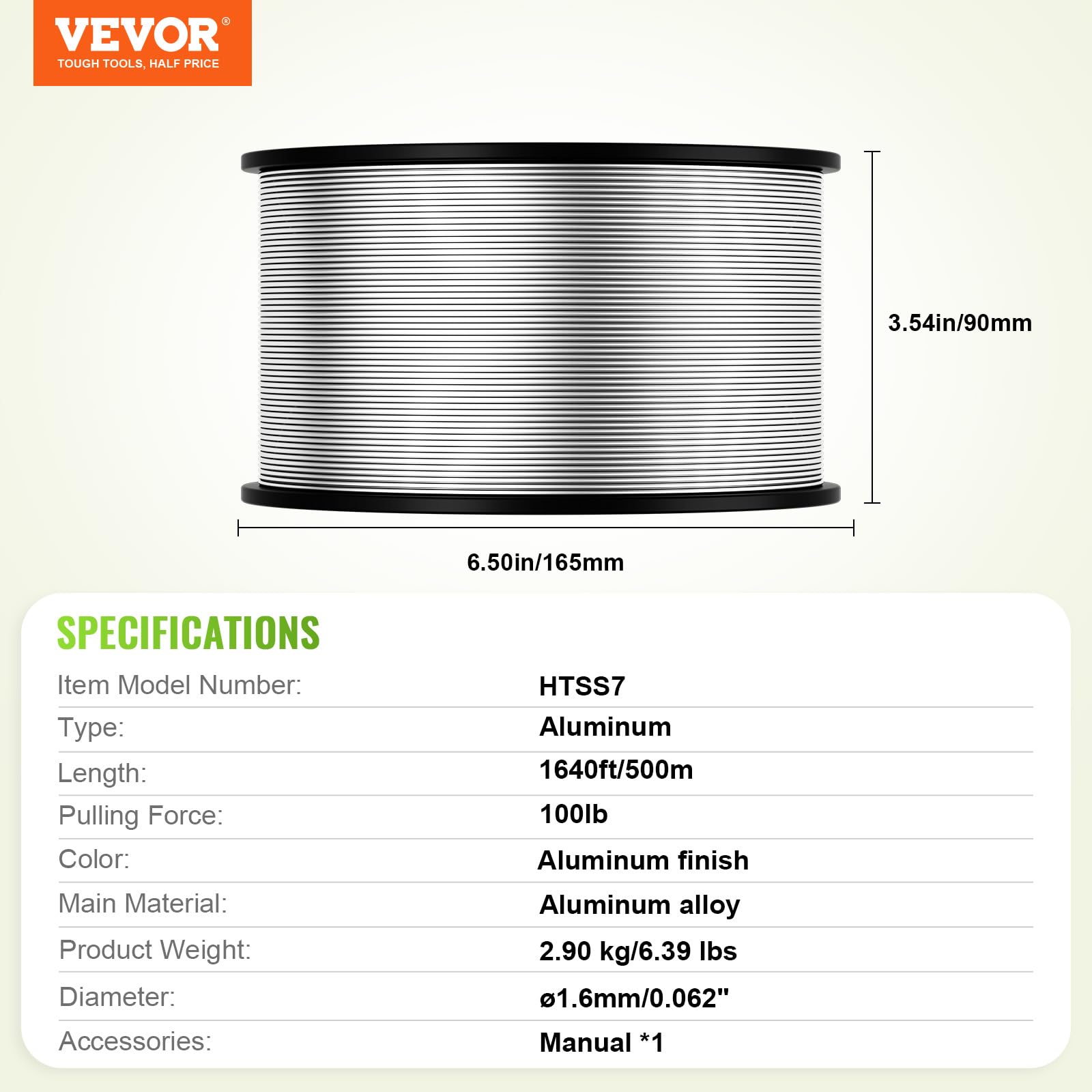 VEVOR ABS reel supports easy winding and unwinding.