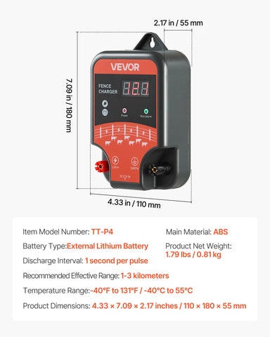 VEVOR AC/DC battery support ensures continuous operation across sites