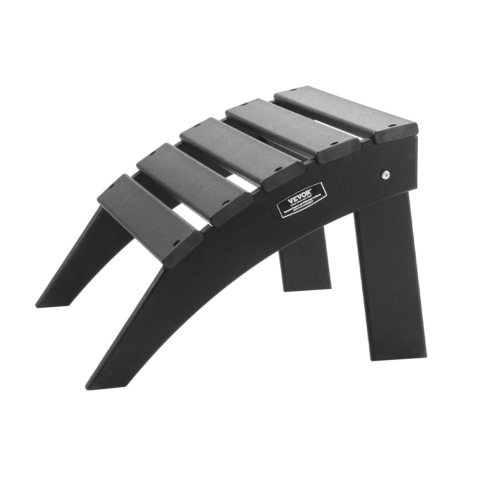 VEVOR Adirondack Ottoman black finish complements modern outdoor decor and provides a comfortable foot rest.