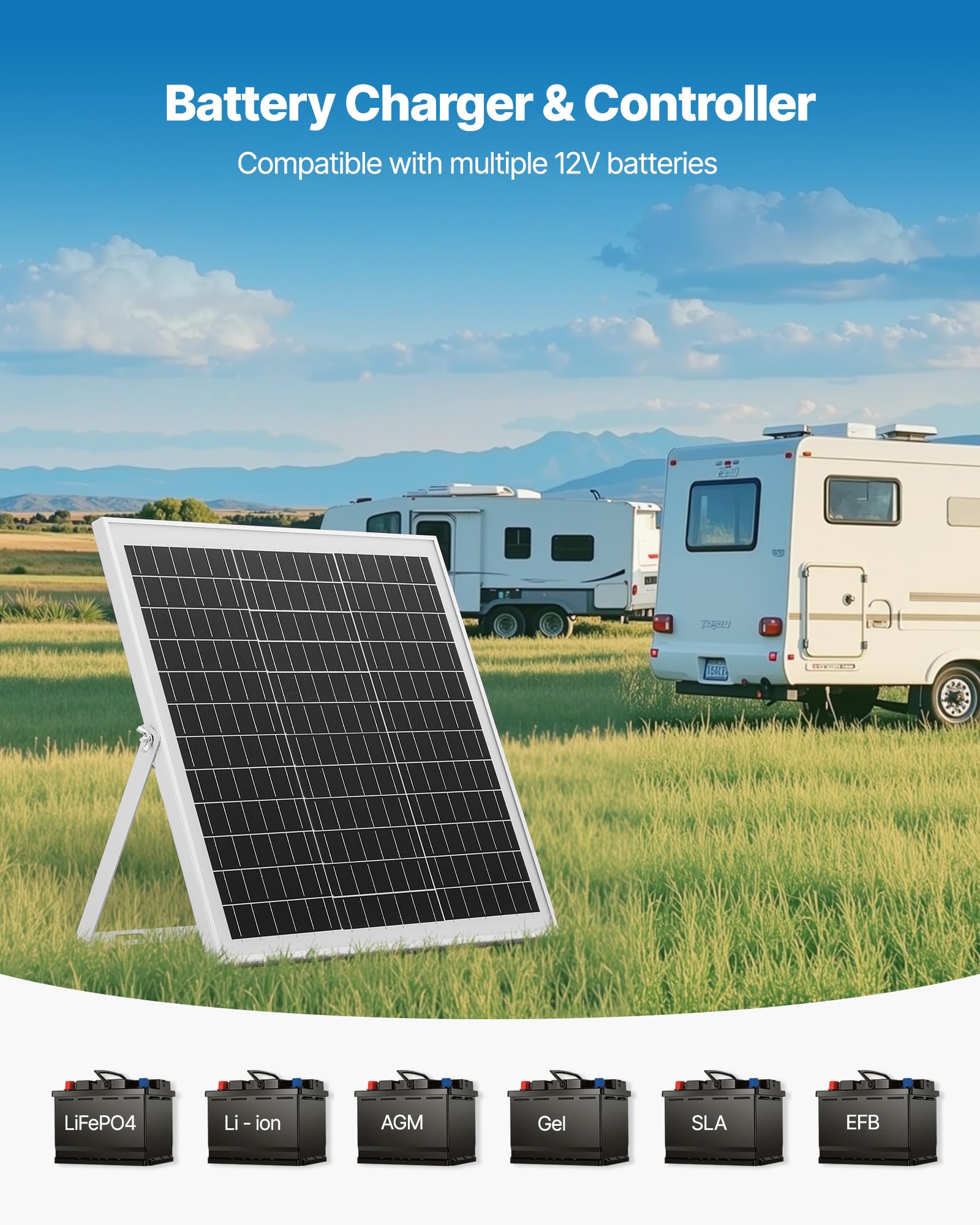 VEVOR adjustable mount bracket enabling flexible sun exposure