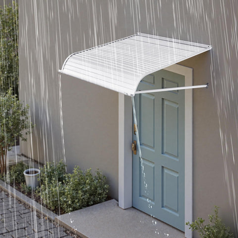 VEVOR garden patio setup with canopy providing shade.