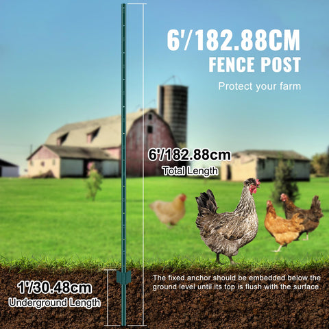 Anchor plates reinforce stability on VEVOR fence posts
