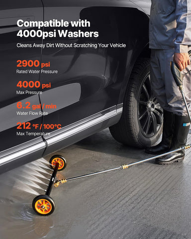 VEVOR angle adjustment for accessible cleaning around edges and undercarriage