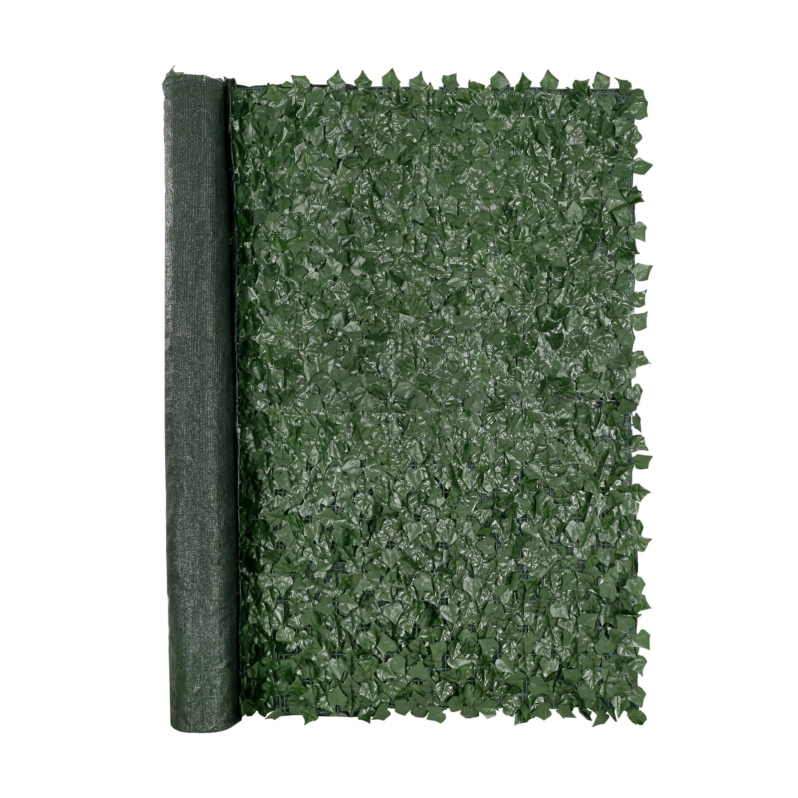 VEVOR artificial ivy fence panel with realistic leaves for outdoor privacy.