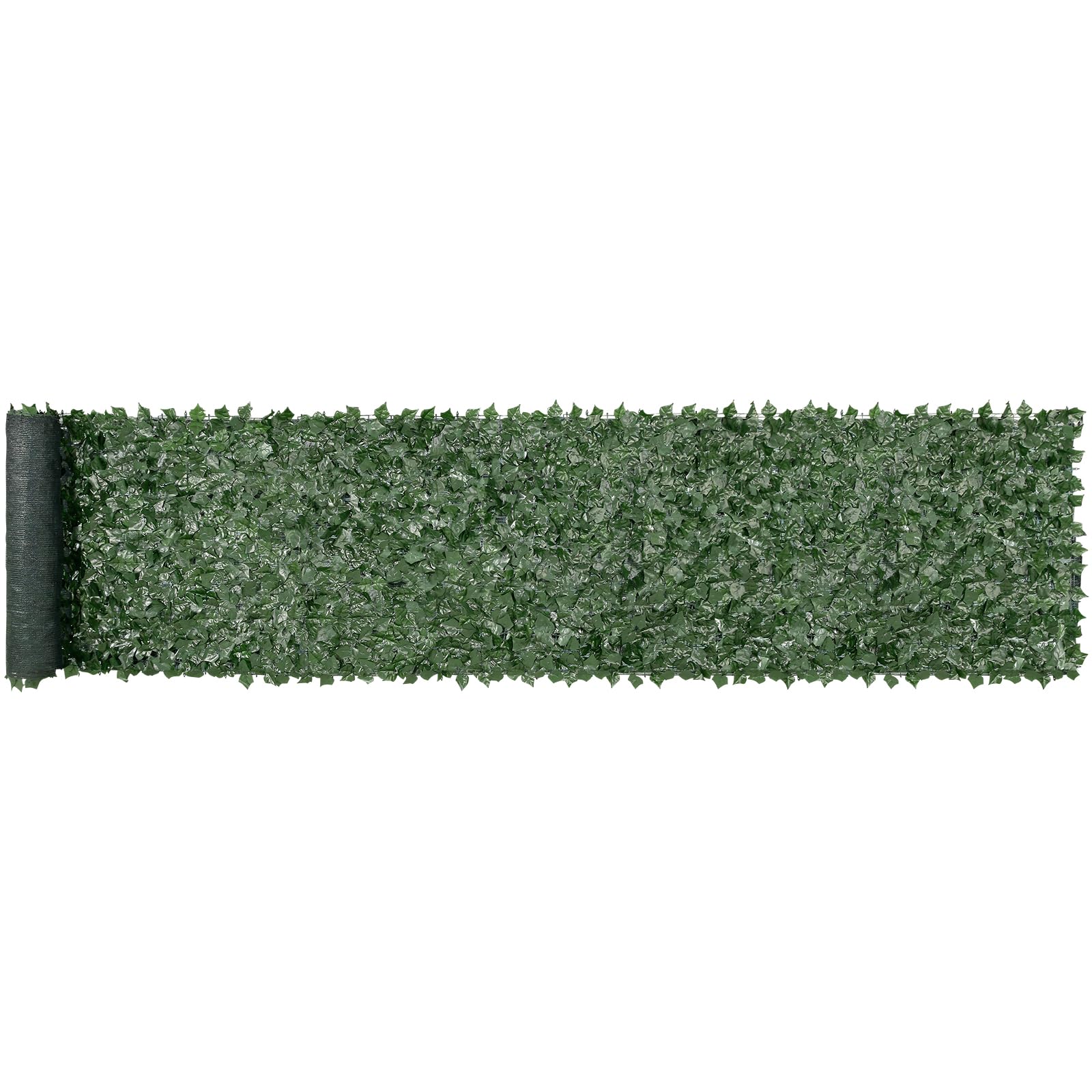 VEVOR artificial ivy fence close-up of lifelike leaves for privacy and greenery.