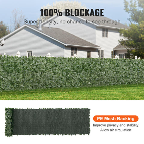 VEVOR artificial ivy fence UV-resistant leaves for durable outdoor decor.