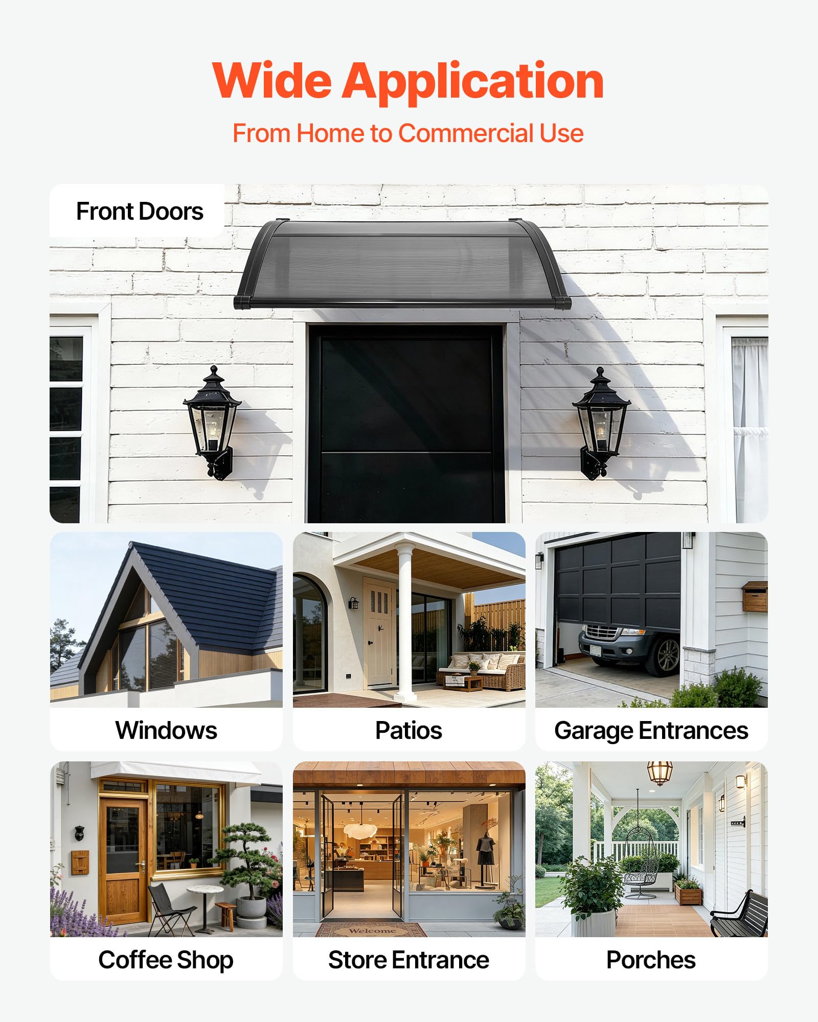 VEVOR DIY install kit enables simple one-person setup for easy mounting.