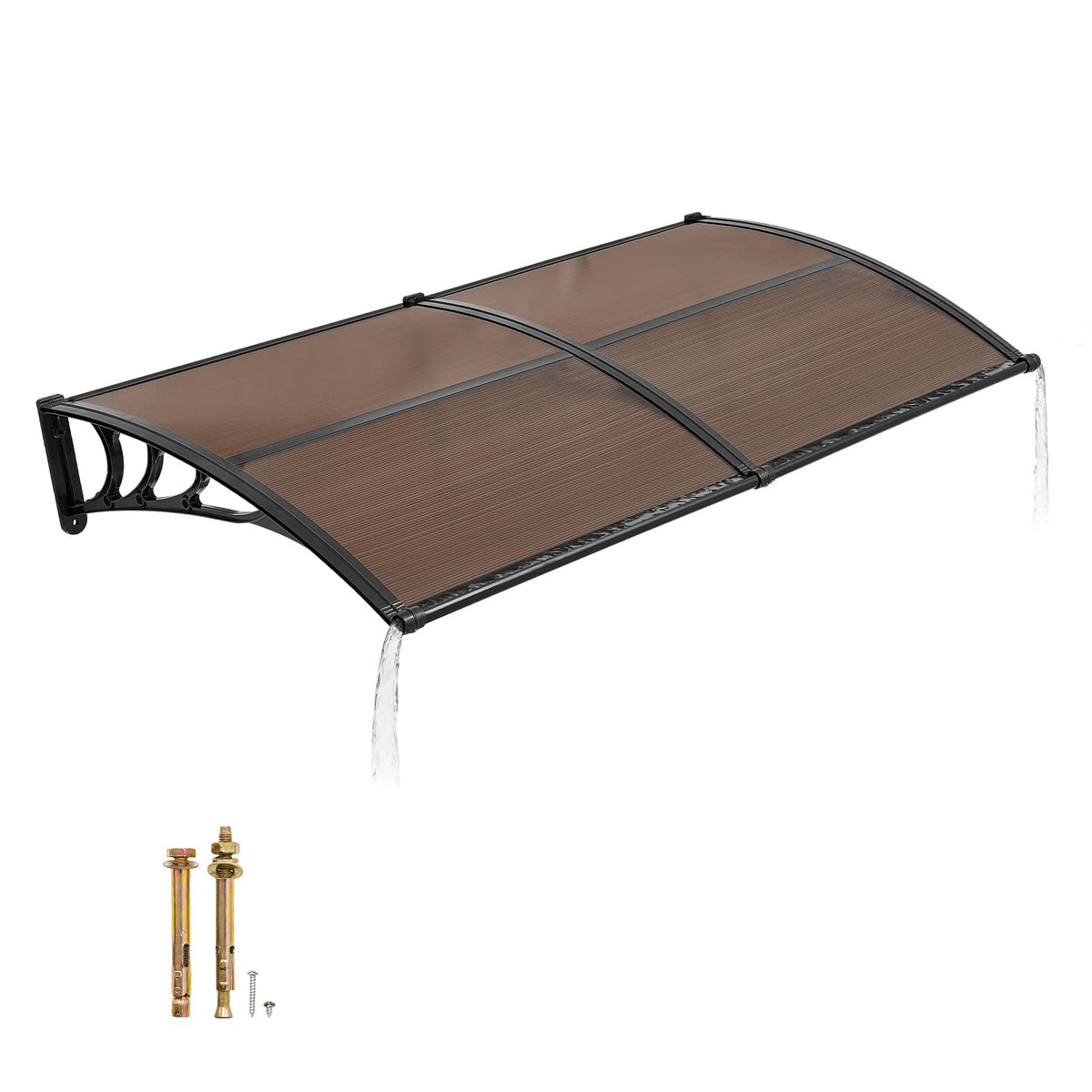 VEVOR door entrance awning front view protects entry from sun and rain.