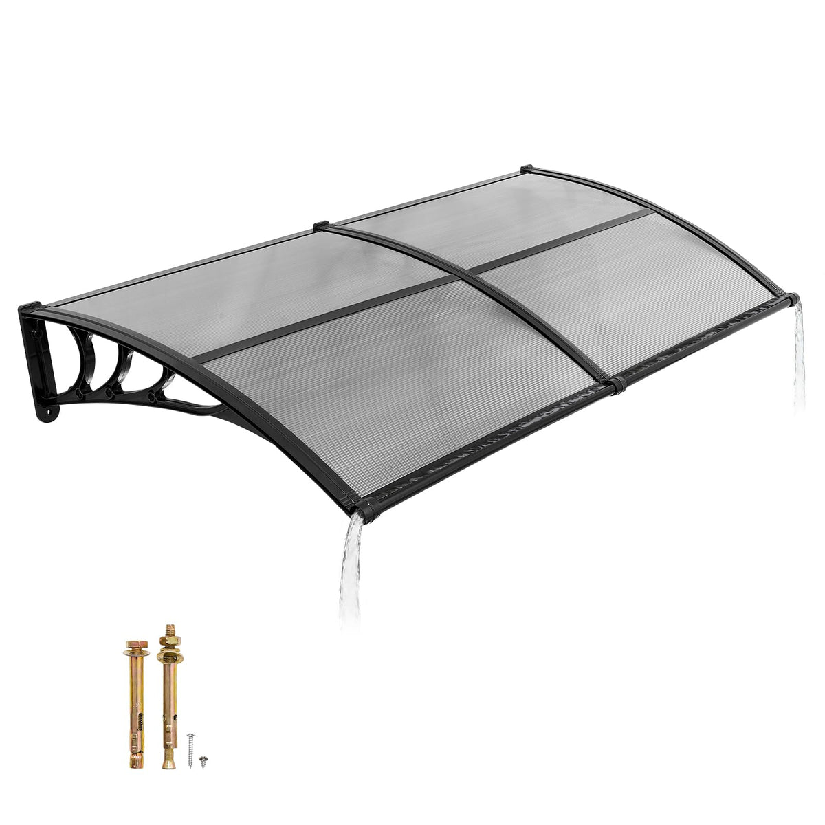 VEVOR Awnings door entrance with drainage system guiding rain away from the doorway