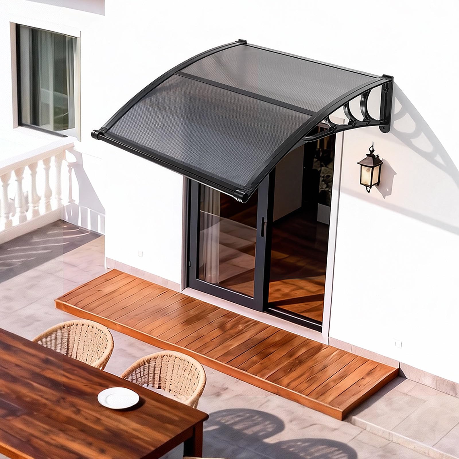 VEVOR noise-reduction design helps quiet exteriors around entrances.