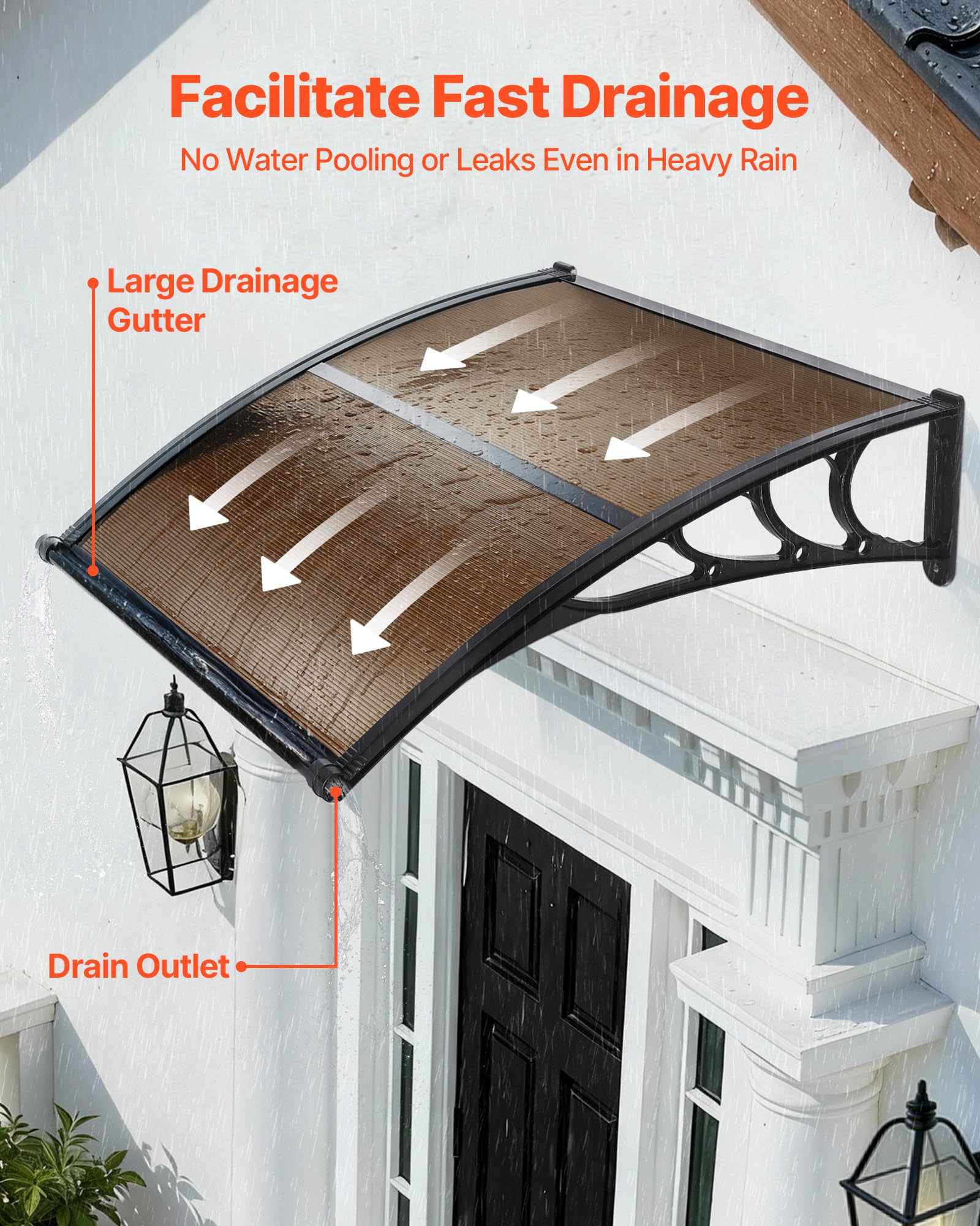 VEVOR polycarbonate cover offers clear view and strong sun protection