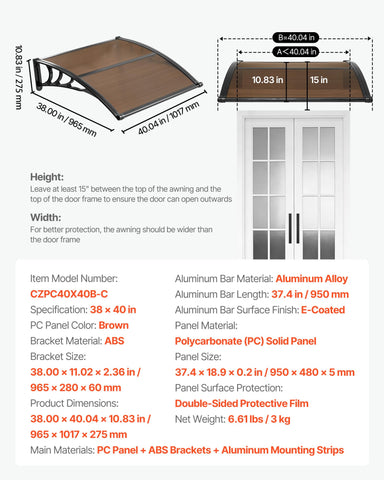 VEVOR storefront awning adds curb appeal while staying robust