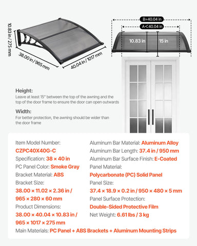 VEVOR winter snow protection keeps doorways covered through the season.
