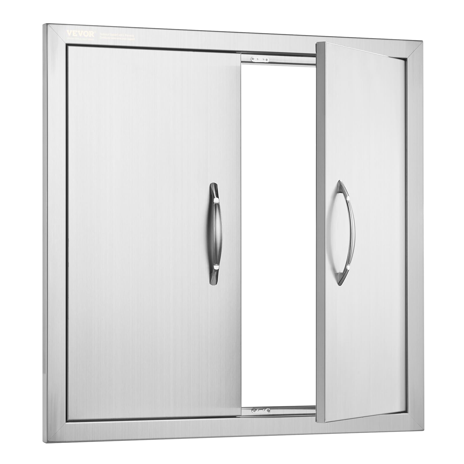 VEVOR BBQ access door 24x24 frame-closeup demonstrates robust stainless.