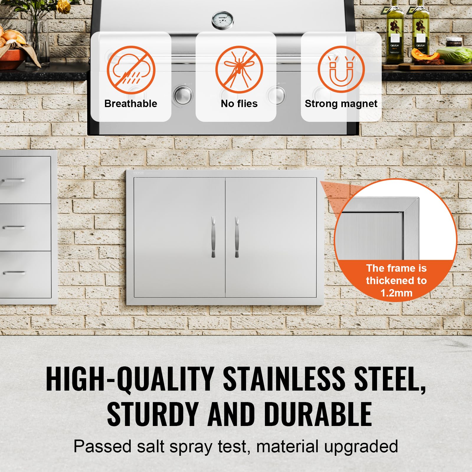 VEVOR BBQ Access Door detachable panel structure for easy maintenance