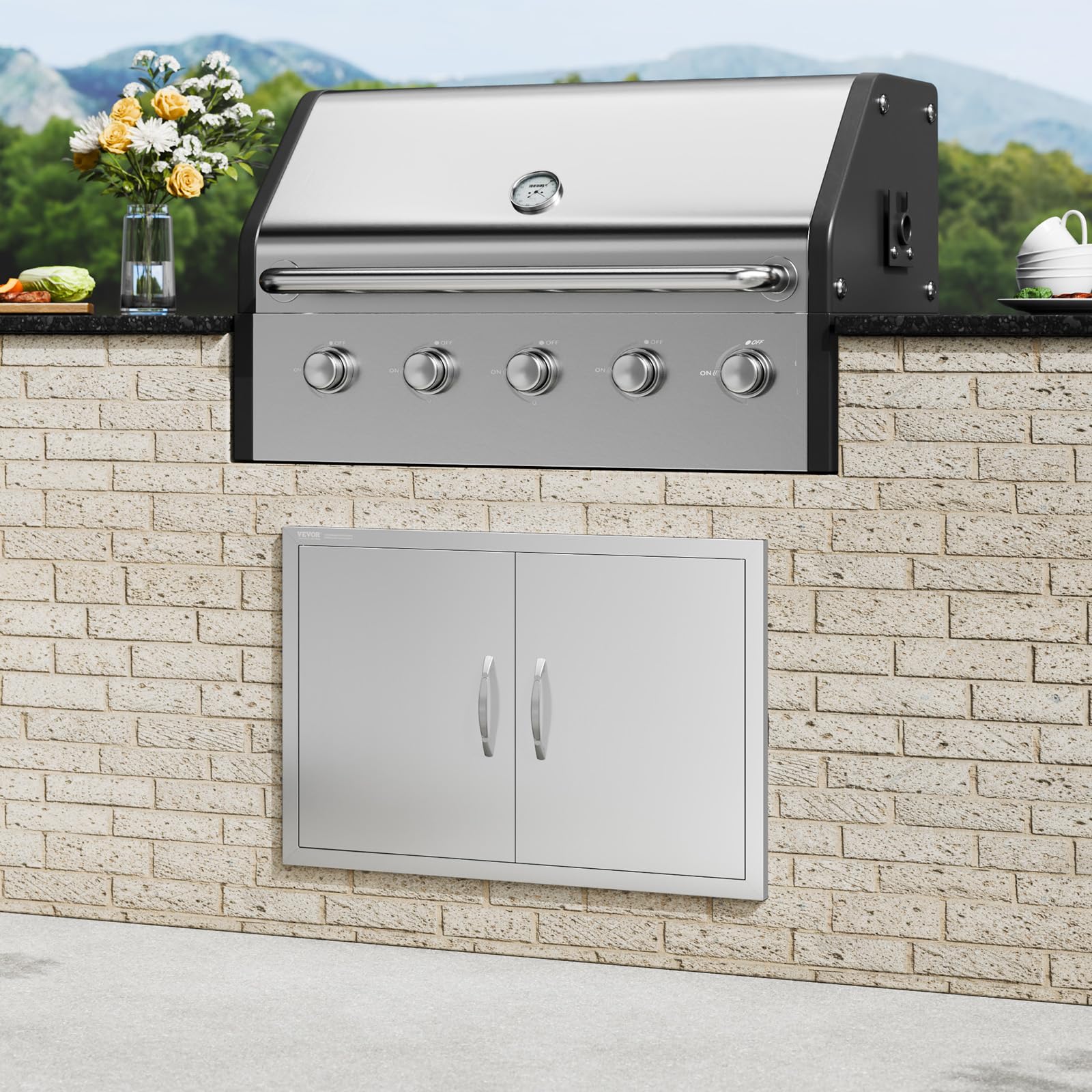 Detachable panel design of VEVOR BBQ access door