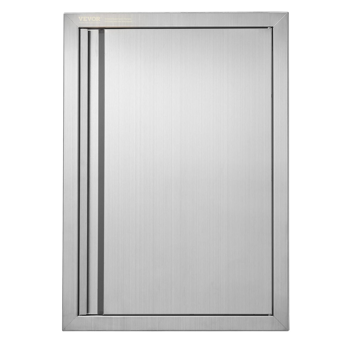 VEVOR BBQ Access Door front view emphasizes durable stainless steel for outdoor kitchens