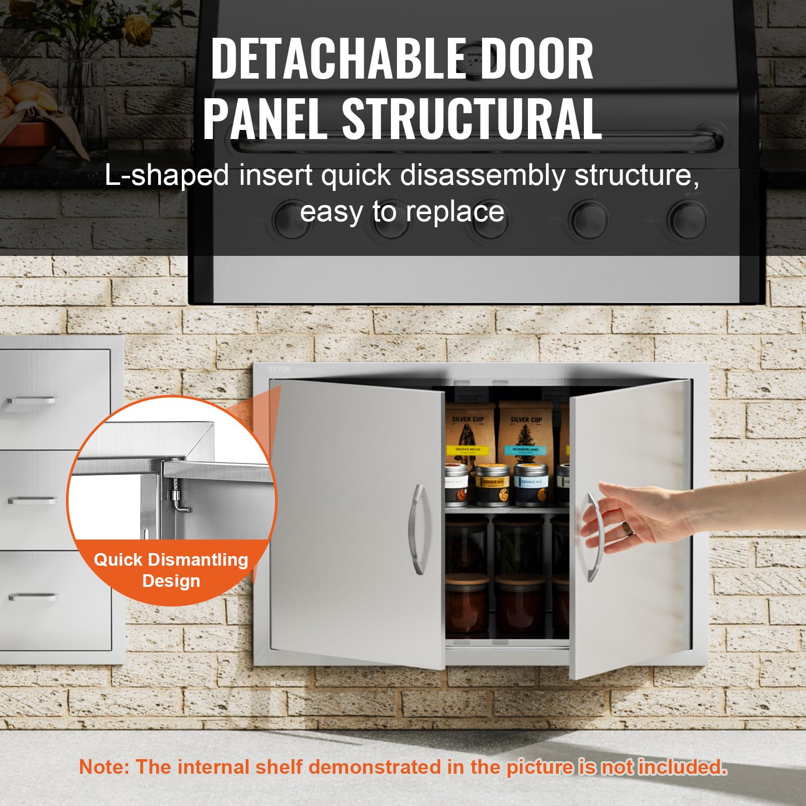 1:1 install template for VEVOR BBQ access door
