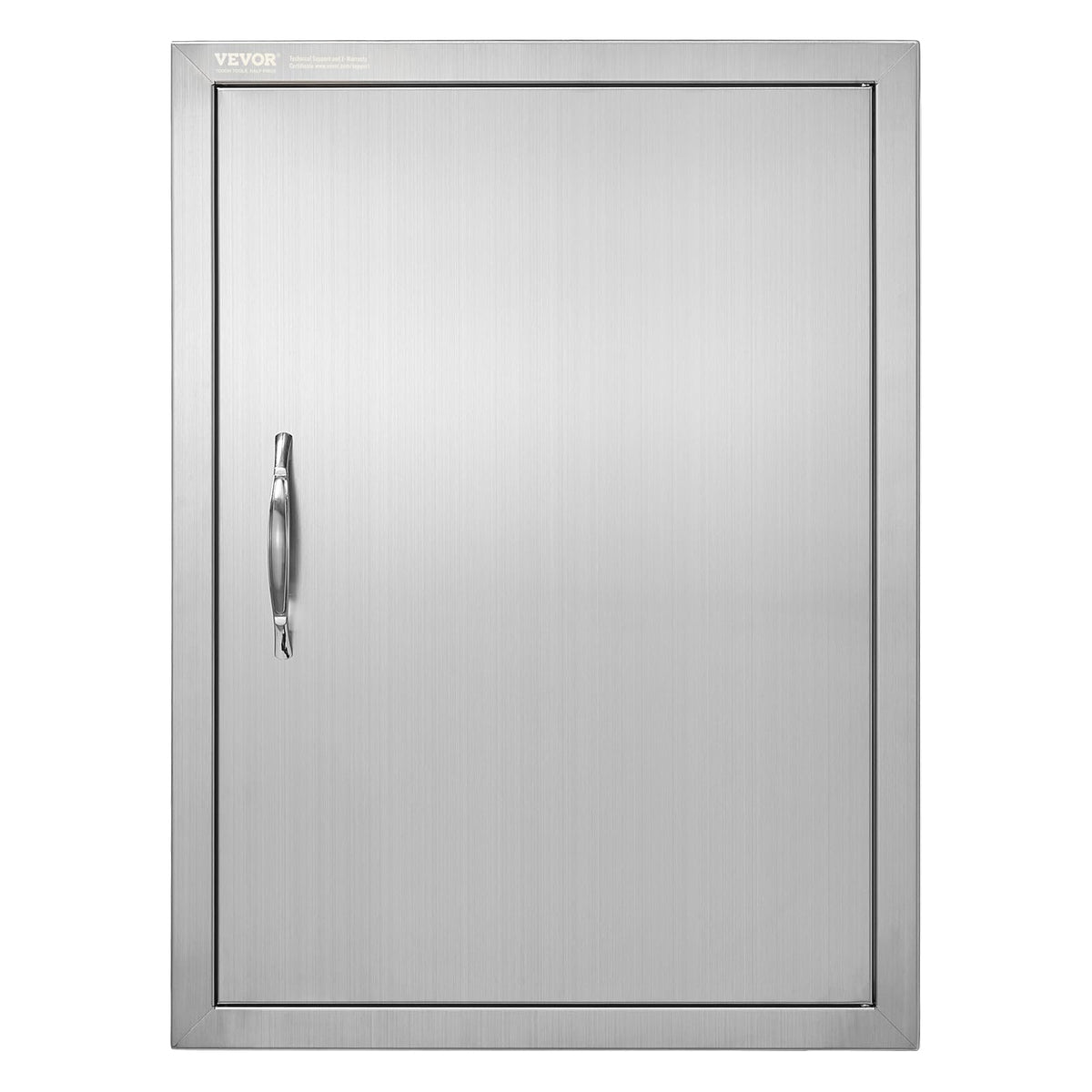 VEVOR BBQ access door outer view showing flush mount design for outdoor kitchens.