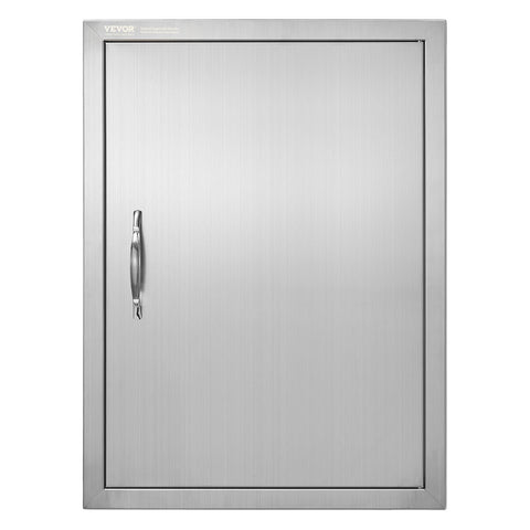 VEVOR BBQ access door outer view showing flush mount design for outdoor kitchens.