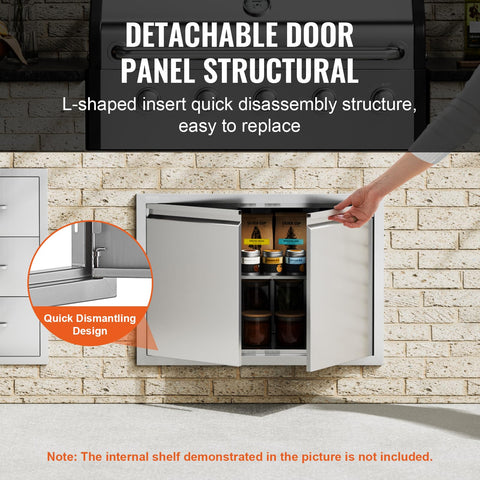 VEVOR door hidden handle keeps surfaces smooth and safe.