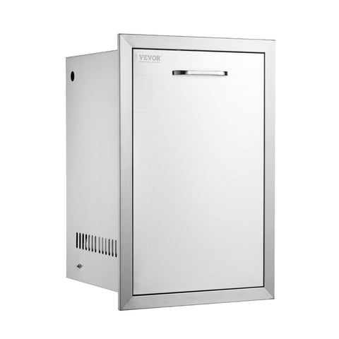 VEVOR drawer installed on BBQ island for quick waste disposal.