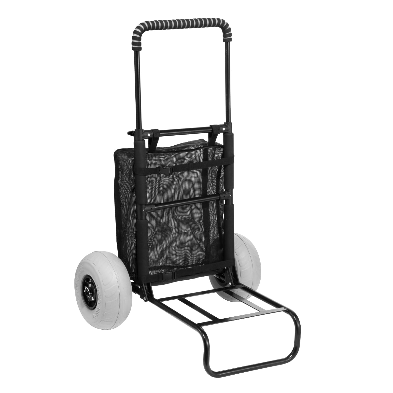 VEVOR Cart in use on sand demonstrates easy maneuverability.