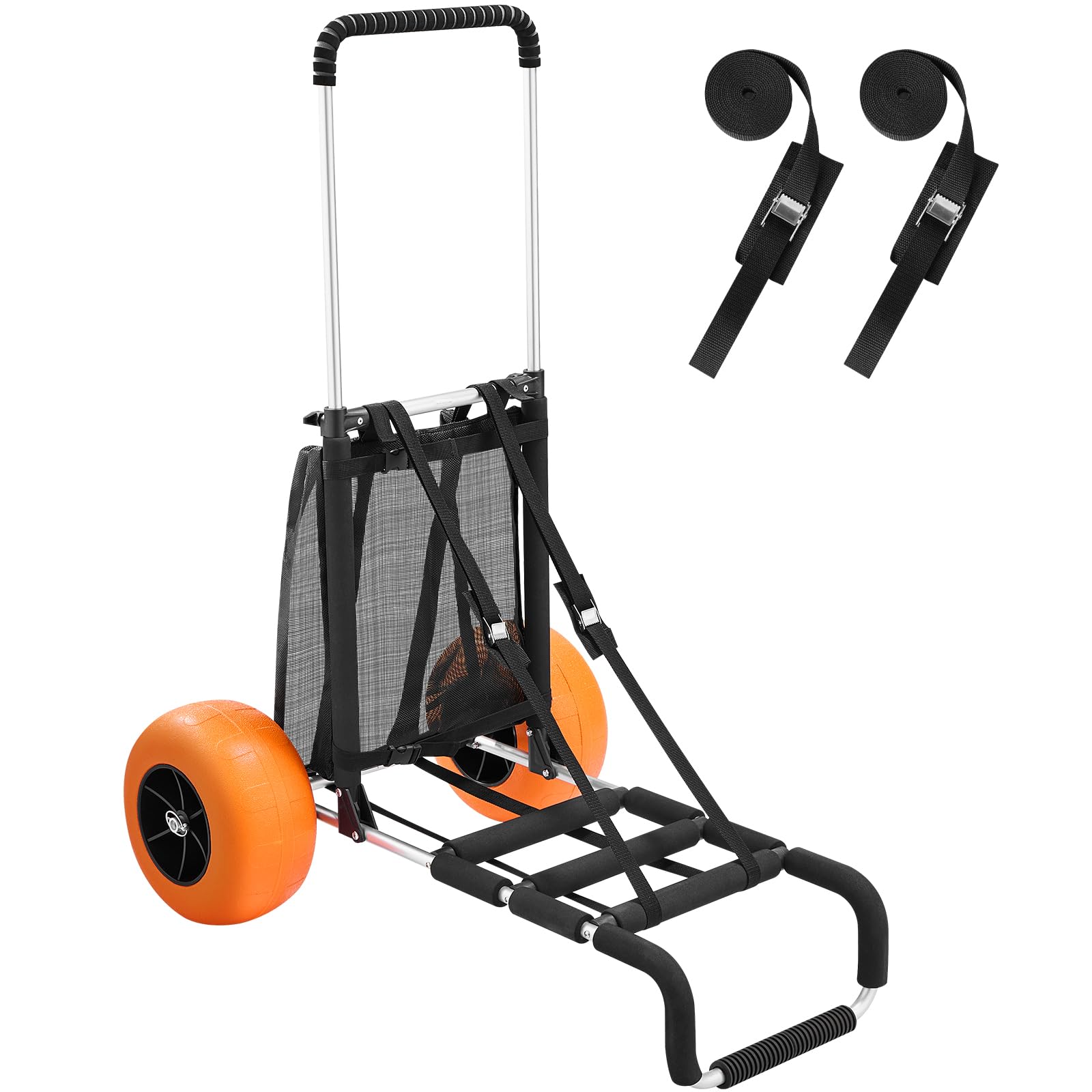 VEVOR Beach Dolly front view with large cargo deck for beach gear