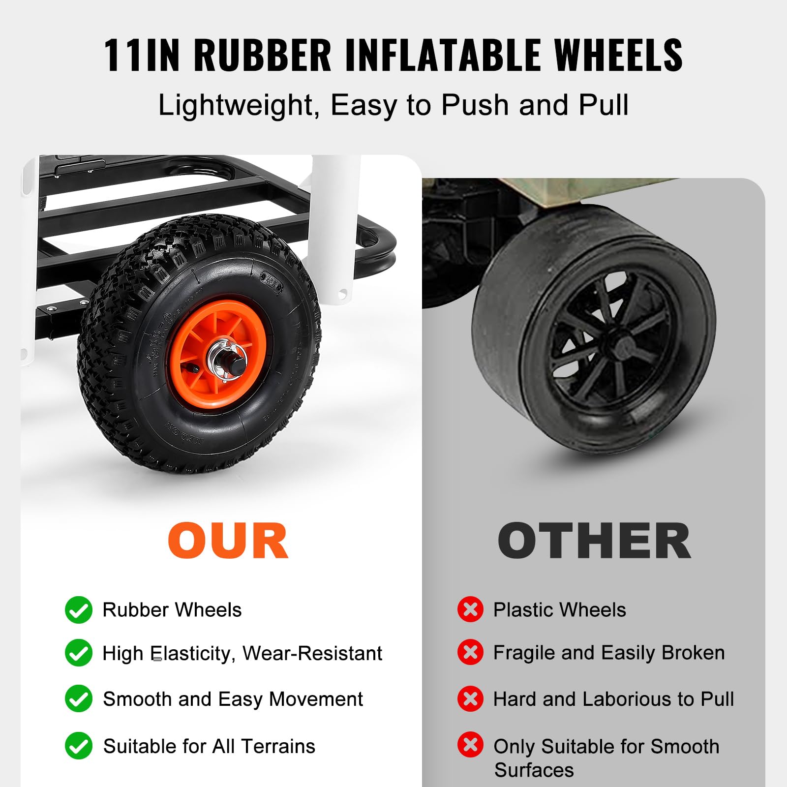 VEVOR cart dimensions and 200 lb capacity support gear, keeps beach days stress-free.