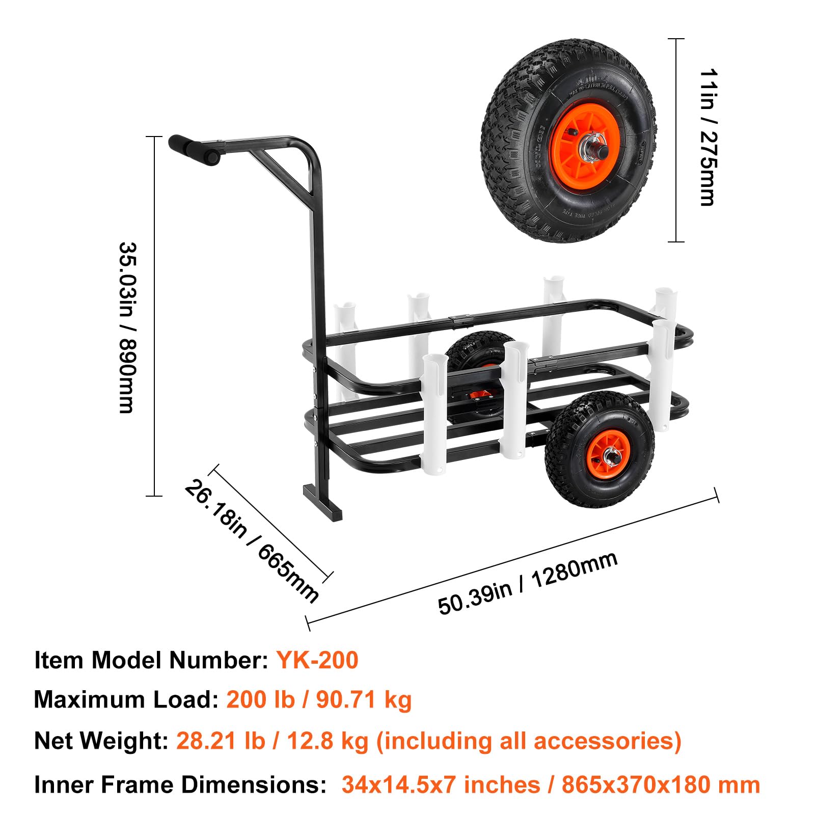 VEVOR cart performs well on sand, mud, and grass for flexible outdoor adventures.