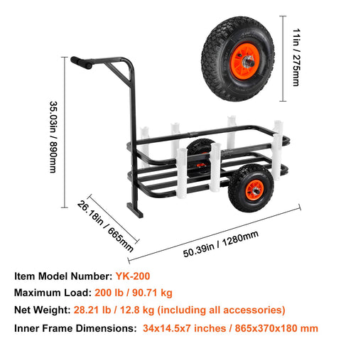 VEVOR cart performs well on sand, mud, and grass for flexible outdoor adventures.
