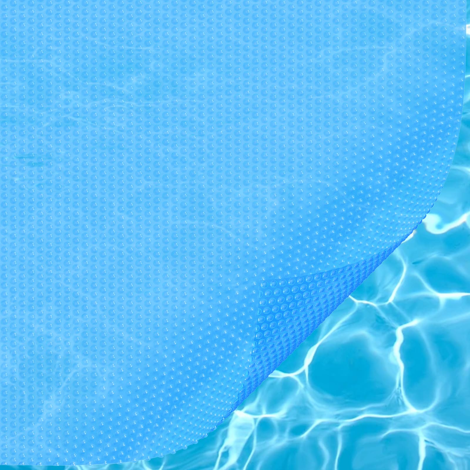 VEVOR blue pool cover adds a sleek look while protecting water.