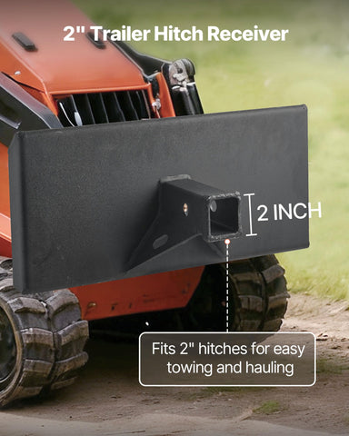 VEVOR bolt-on installation plate for fast, hassle-free setup.