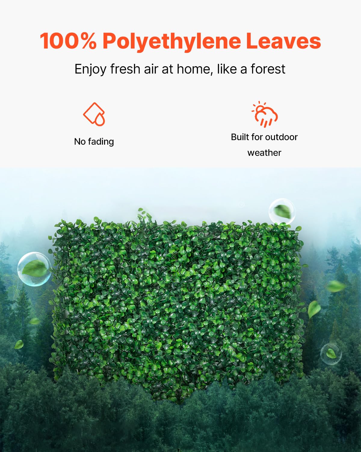 VEVOR panel texture with 289 stitches for realistic hedge look