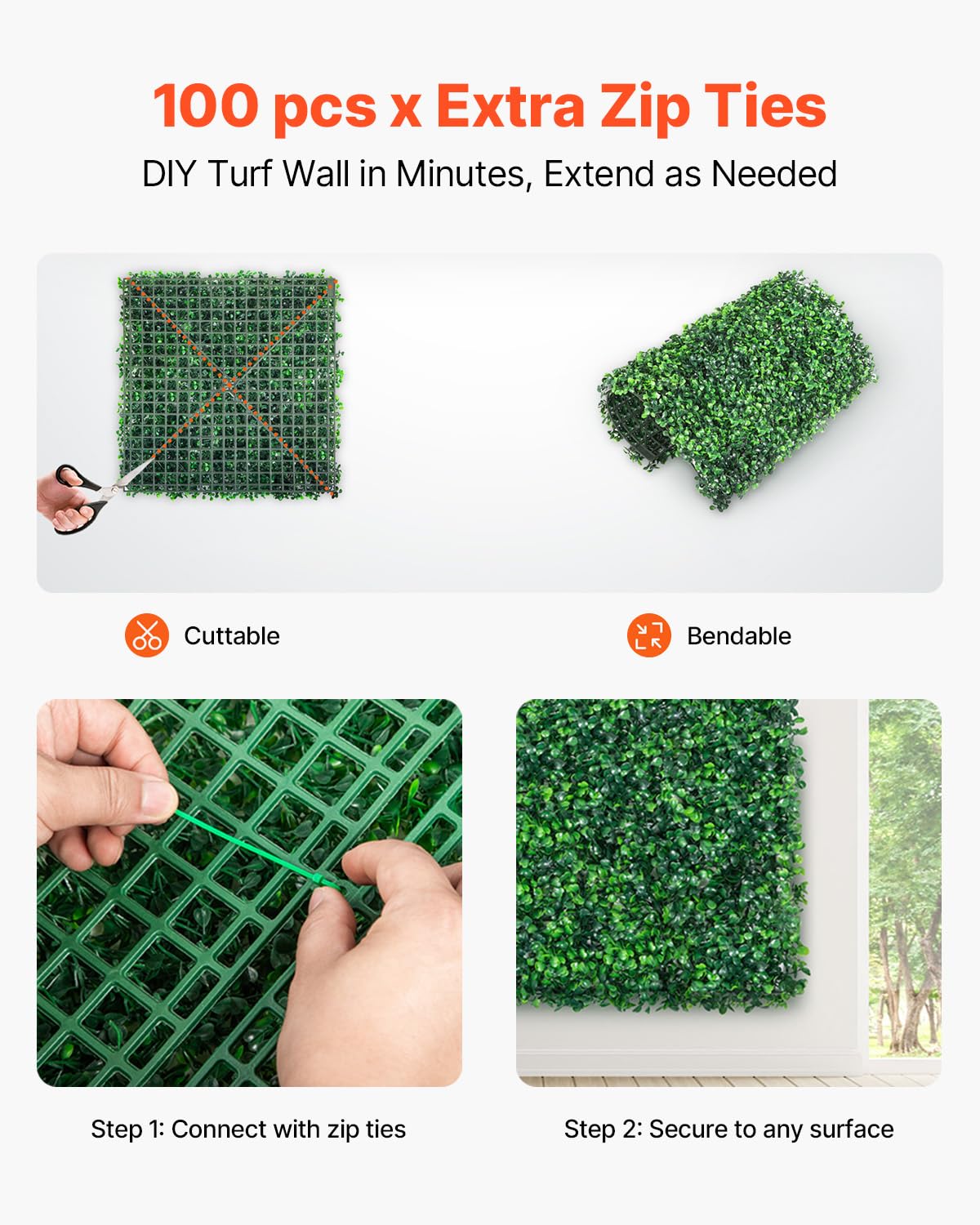 VEVOR easy-setup with zip ties for quick DIY installation