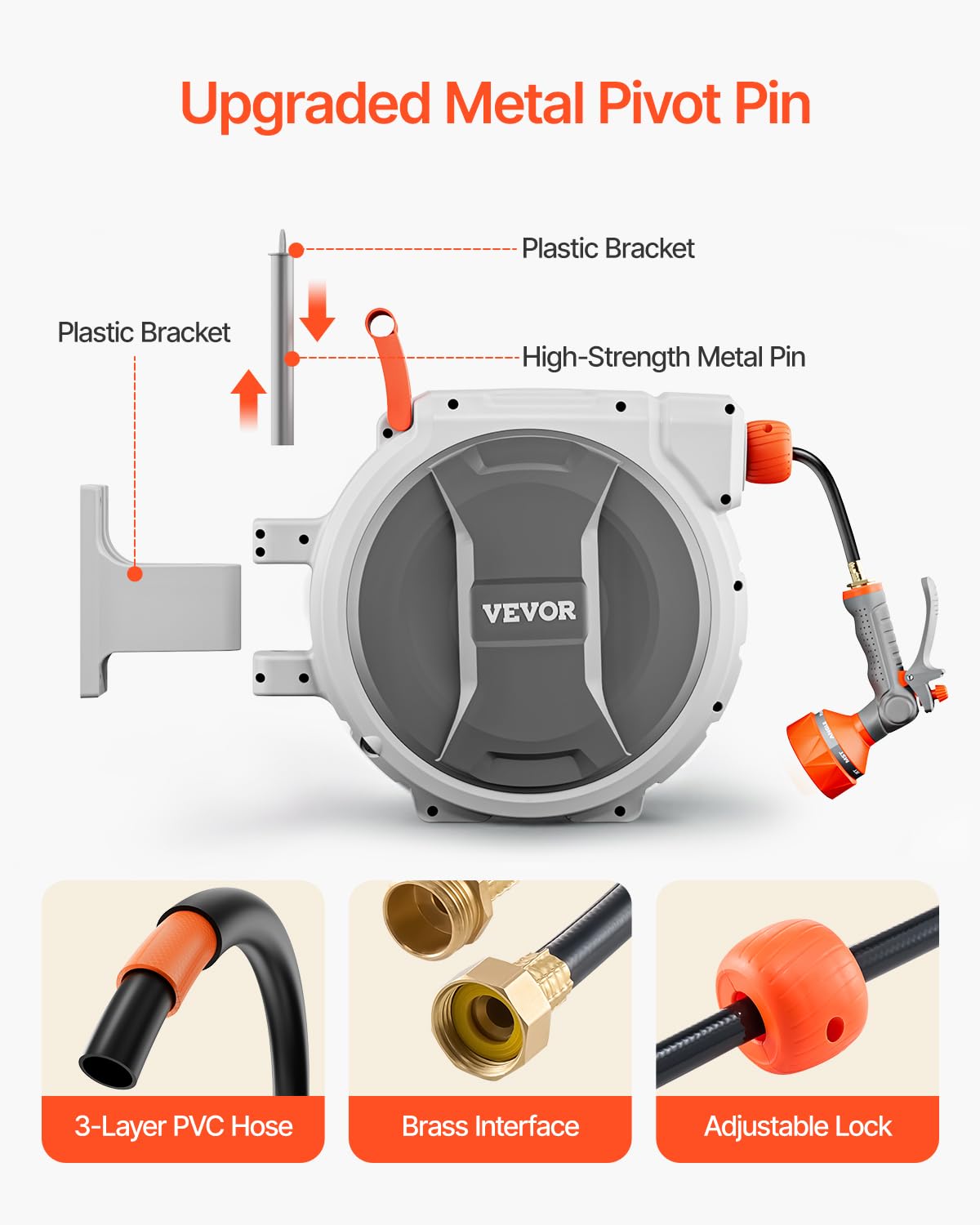 VEVOR brass 3-4in interface ensures secure, durable hose connections