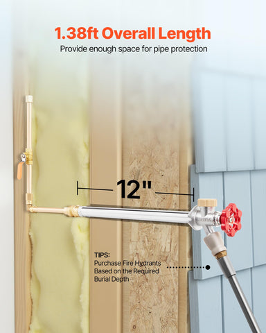 VEVOR brass connectors and pipe ensure durable outdoor connections