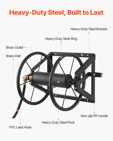 VEVOR brass connector ensures leak-free connections for consistent watering.