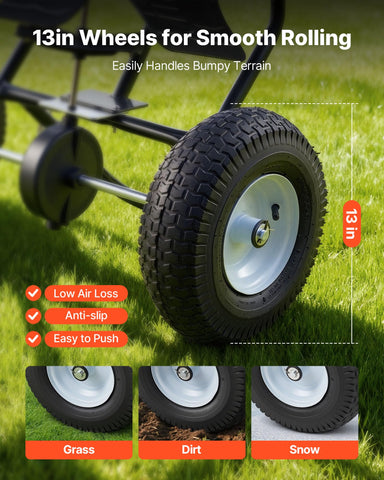 VEVOR spreader with multi-directional adjustment for uniform coverage