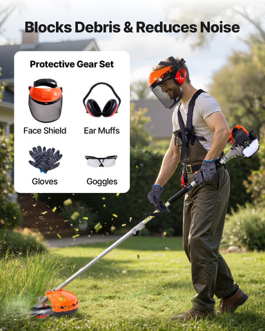 VEVOR brush cutter blades 3T and 40T tackle tough vegetation efficiently.