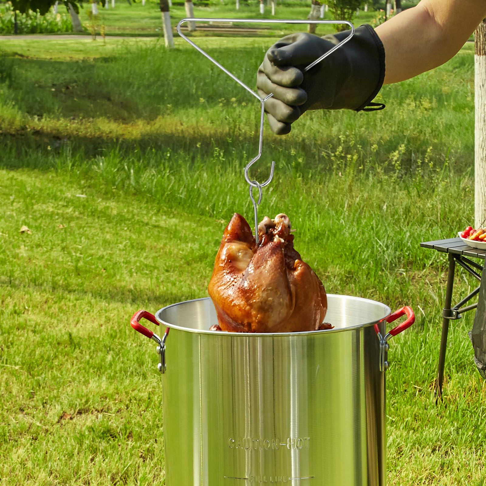VEVOR burner stand offers a stable, safe cooking platform.