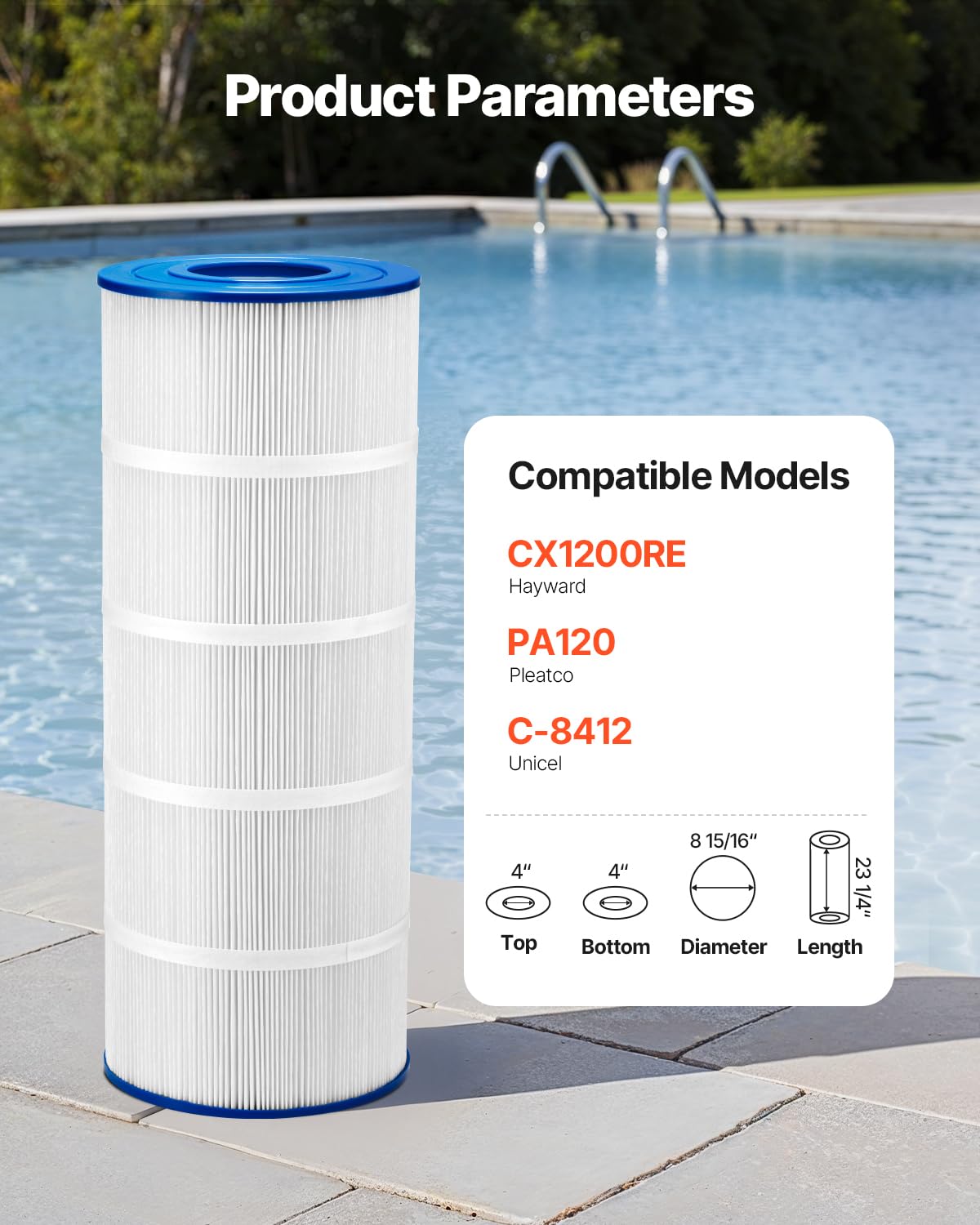 VEVOR C1200 uses triblobal filtration for superior debris capture.