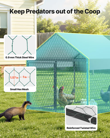 VEVOR corrosion-resistant carbon steel frame coop.