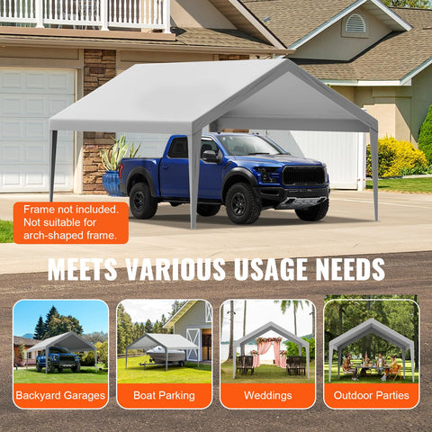 VEVOR 13x20 top cover installation without tools for easy setup.
